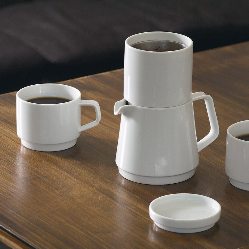 日本KINTO Faro手沖咖啡組 / 馬克杯 - 咖啡壺/咖啡周邊 - 瓷 白色