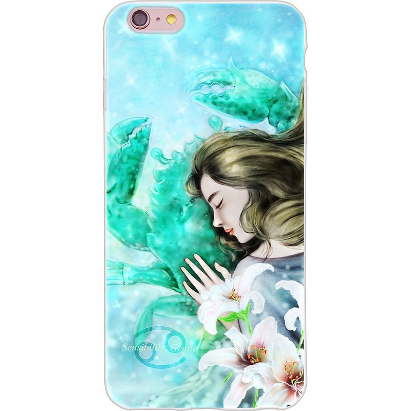 New Year Series - florid constellation Cancer [] - Yi Dai Xuan -TPU phone case "iPhone / Samsung / HTC / Sony / millet / OPPO" - Phone Cases - Silicone Blue