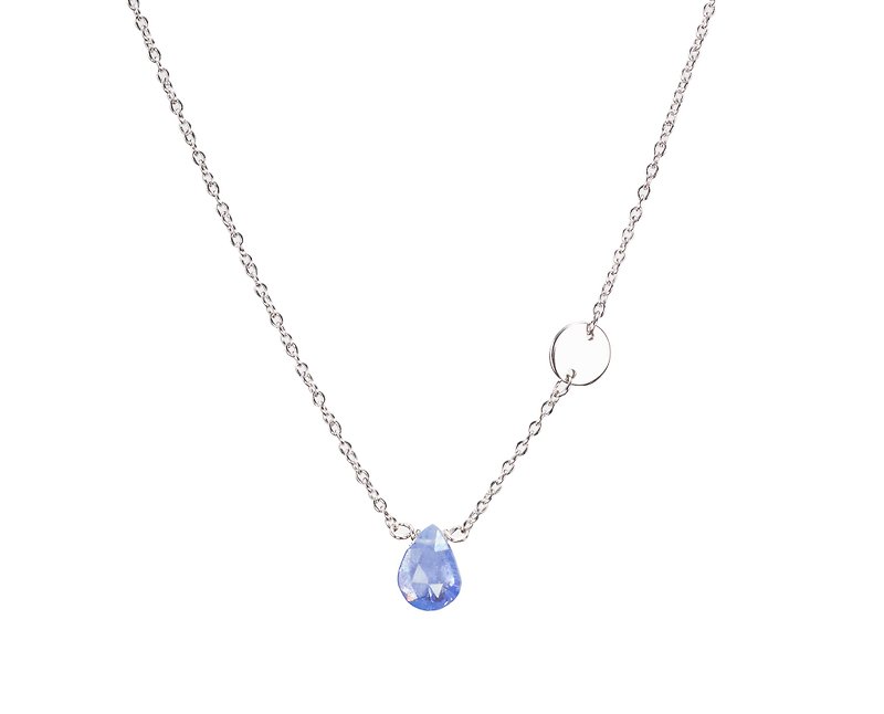 December Birthstone Necklace, Sagittarius Pendant, Capricorn Tanzanite Necklace - Collar Necklaces - Sterling Silver Purple