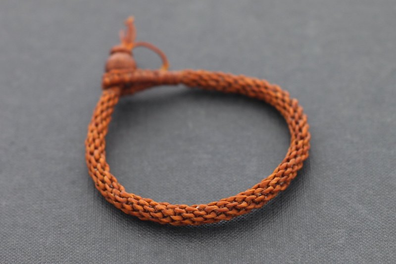編織手鍊男士女士中性簡單生鏽棕色Boho瑜伽友誼 - 手鍊/手鐲 - 棉．麻 