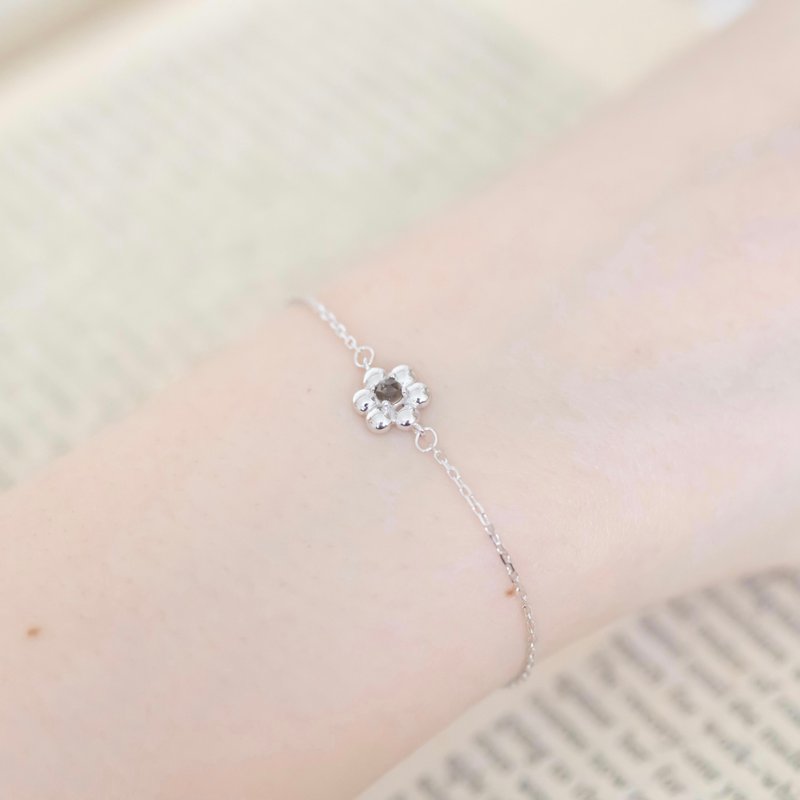 Citrine 925 Sterling Silver Wave Bracelet - สร้อยข้อมือ - คริสตัล สีเงิน