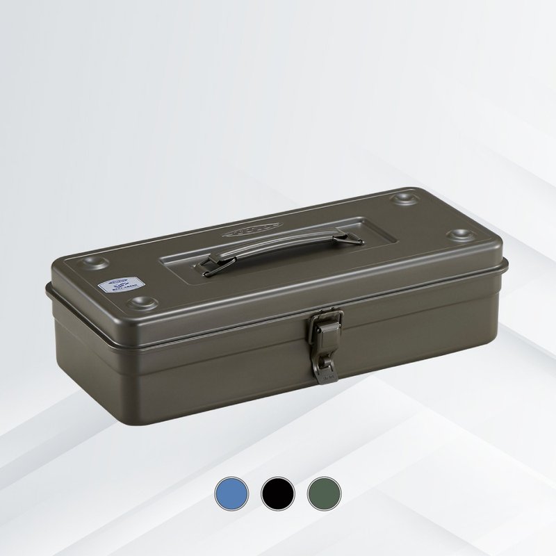 Japan TOYO square handle type steel single-layer storage tool box T-350 (3 colors) - ชั้นวาง/ตะกร้า - โลหะ หลากหลายสี