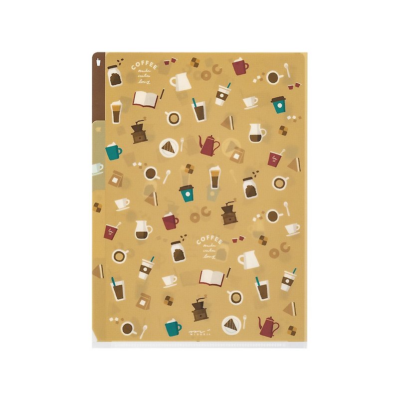MIDORI 3-Tier Folder A5 Coffee - Folders & Binders - Other Materials Multicolor