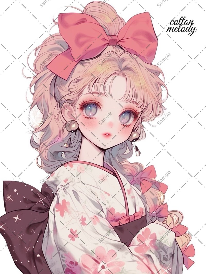 original sticker no.931 人物ステッカー オリジナルステッカー 人物ステッカー 女の子ステッカー オリジナル人物ステッカー - 貼紙 - 紙 