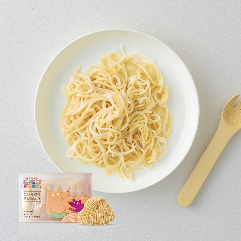 【Forest Noodles】Baby Noodles Golden Pumpkin Flavor (Pure Noodles 8pcs) - อื่นๆ - อาหารสด สีเหลือง