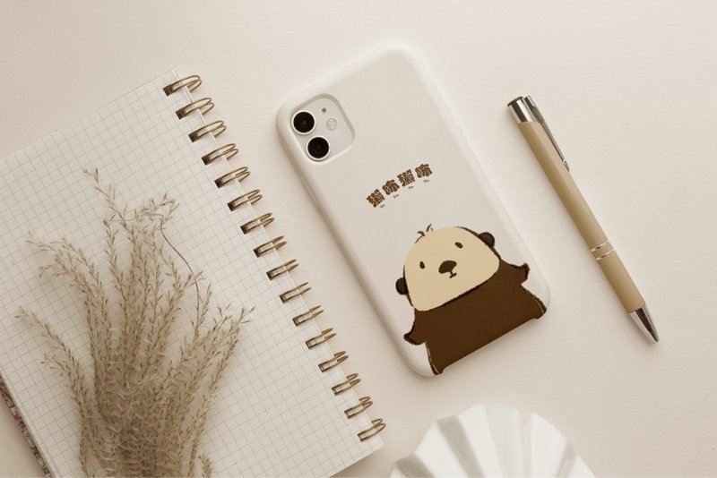 otter customized mobile phone case - Phone Accessories - Other Materials White