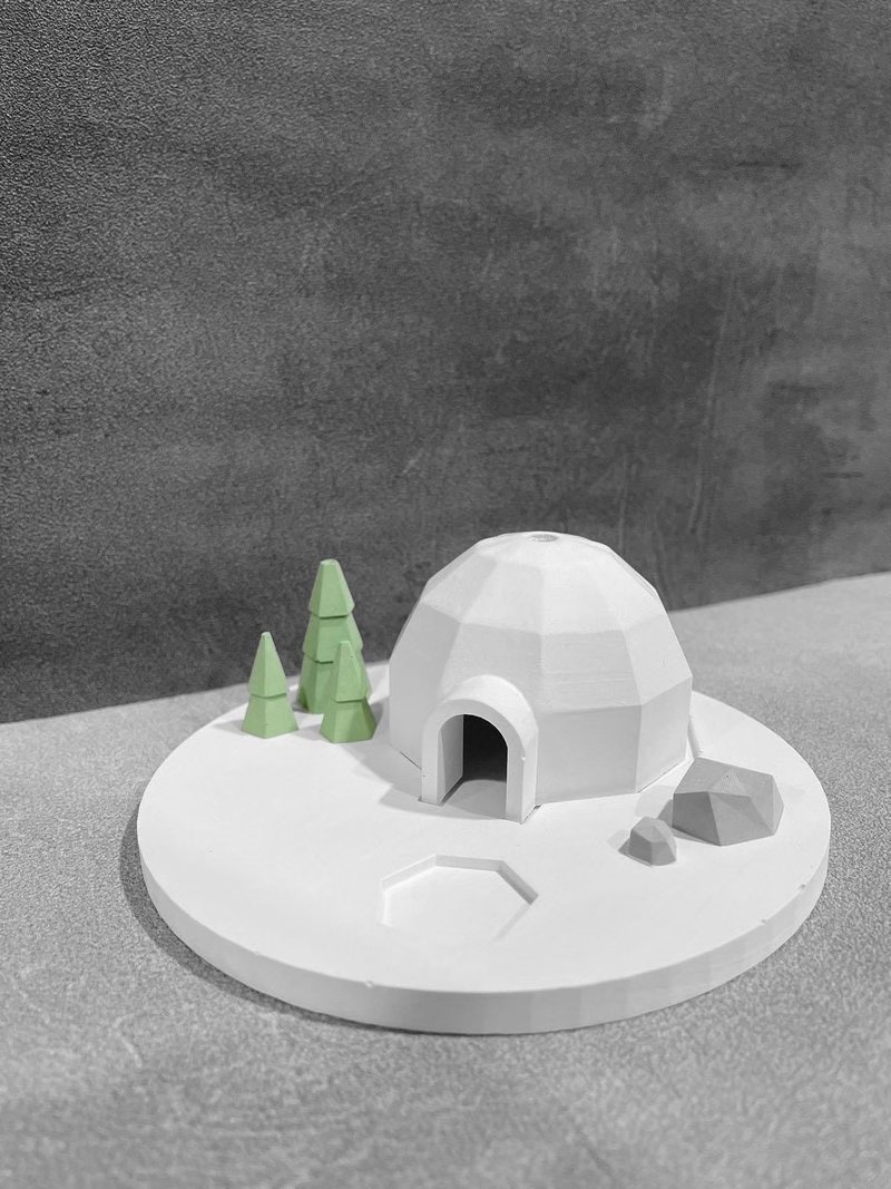 【聖誕送禮首選】塔香座 - 冰屋 X  塔香 - 香氛/精油/擴香 - 水泥 