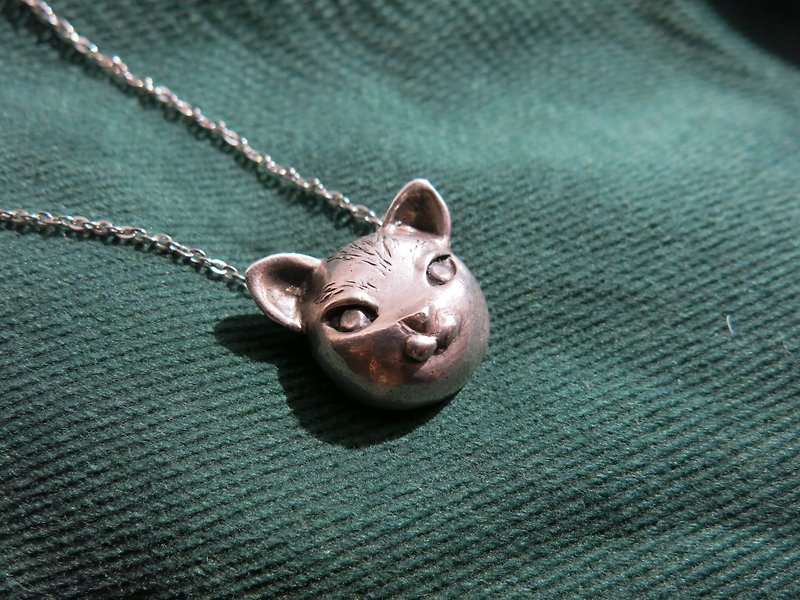 Cat necklace - สร้อยคอ - เงินแท้ สีเงิน