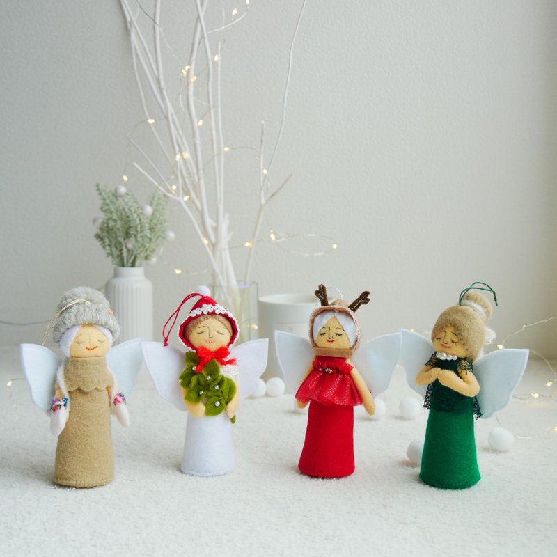 【Christmas 】オーナメント　天使　4点セット - 其他 - 棉．麻 多色