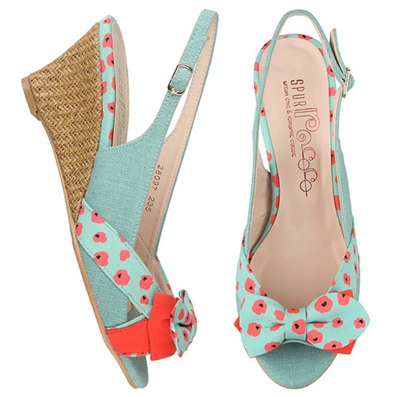 SPUR Hyacinth sandals 28097 MINT(Cannot be exchanged) - รองเท้าลำลองผู้หญิง - วัสดุอื่นๆ 