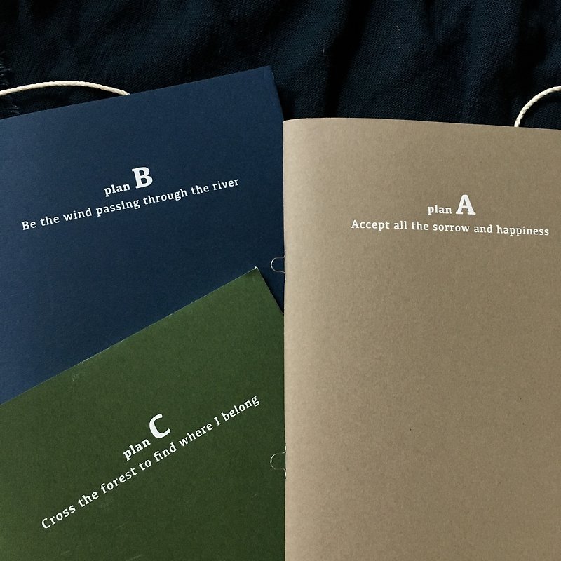 Plan ABC notebook three groups - สมุดบันทึก/สมุดปฏิทิน - กระดาษ หลากหลายสี