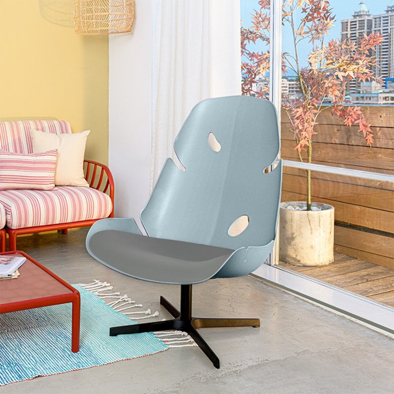 Monstera Muse swivel chair (fixed cushion) - เก้าอี้โซฟา - วัสดุอื่นๆ 