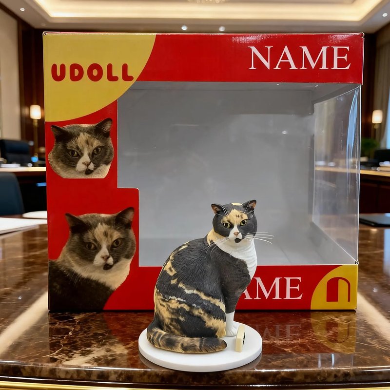 定製化貓咪 寵物 公仔 毛小孩 肖像畫 似顏繪 定製 紀念 禮物 145 - 公仔/玩偶 - 黏土 多色