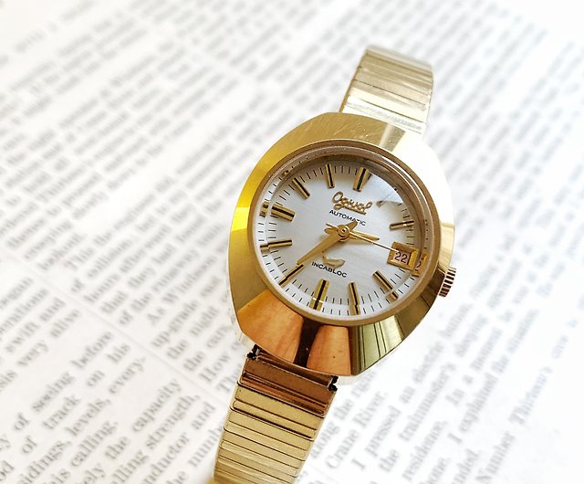 1970年代のOgival Automatic Wind Gold ショップ pickers 腕時計 Pinkoi