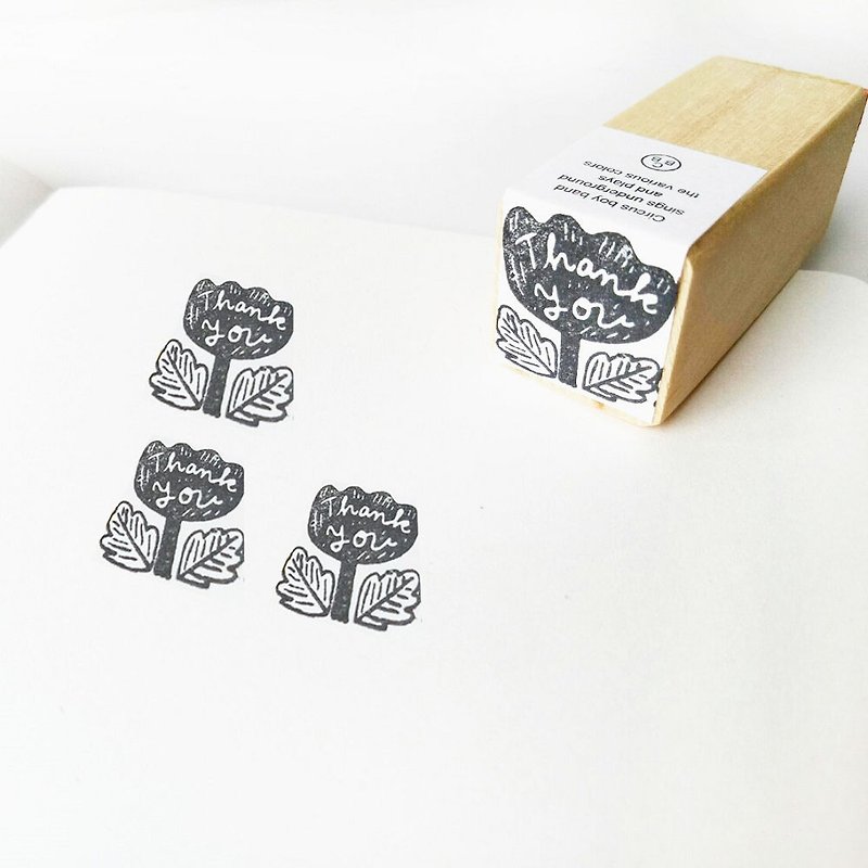 CBB Trend Art Seal Ver3-Thank you, CBB30009 - Stamps & Stamp Pads - Wood Khaki