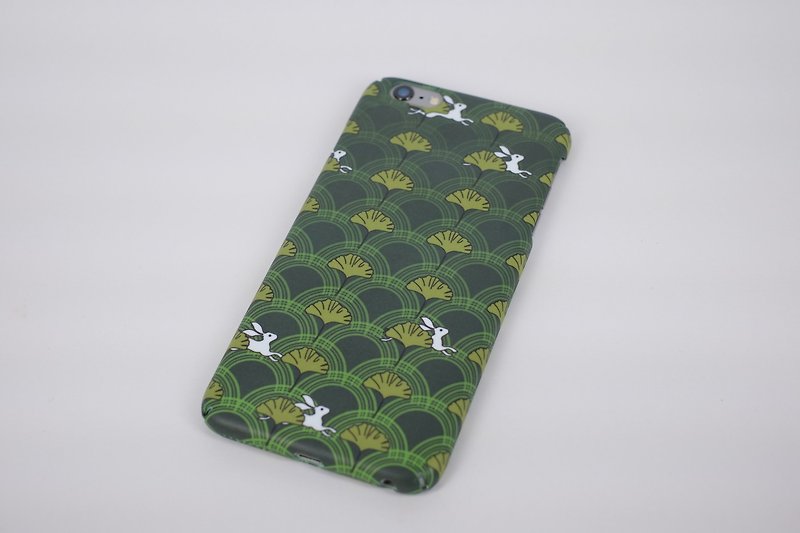Running Bunny iPhone Android phone case mobile phone case all-inclusive green rabbit - Phone Cases - Plastic Green