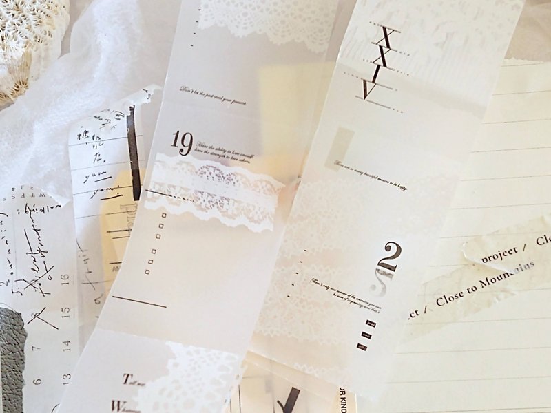 Pre-order white gauze and black gauze tracing paper roll to be shipped in mid-November - Washi Tape - Paper White