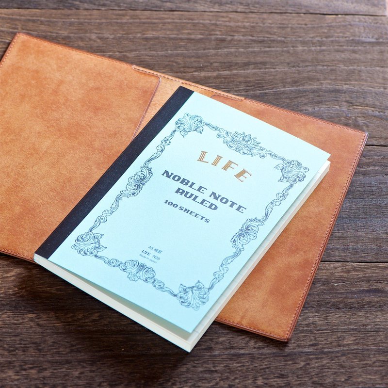 A5 notebook leather cover color order - สมุดบันทึก/สมุดปฏิทิน - หนังแท้ สีกากี