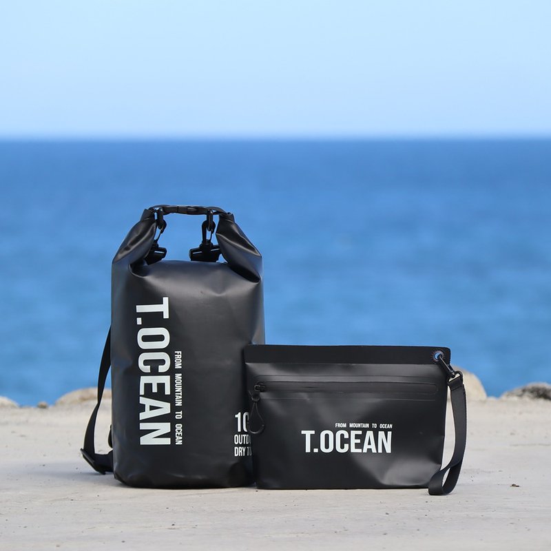 [Out for summer] T.OCEAN 10L waterproof backpack, suitable for water activities - อุปกรณ์เสริมกีฬา - ไฟเบอร์อื่นๆ สีเขียว