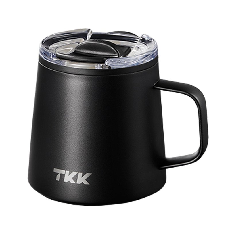 【TKK】悅氧Life 316不鏽鋼x陶瓷噴塗 保溫咖啡杯 350ML-夜瀾黑 - 保溫瓶/保溫杯 - 不鏽鋼 黑色