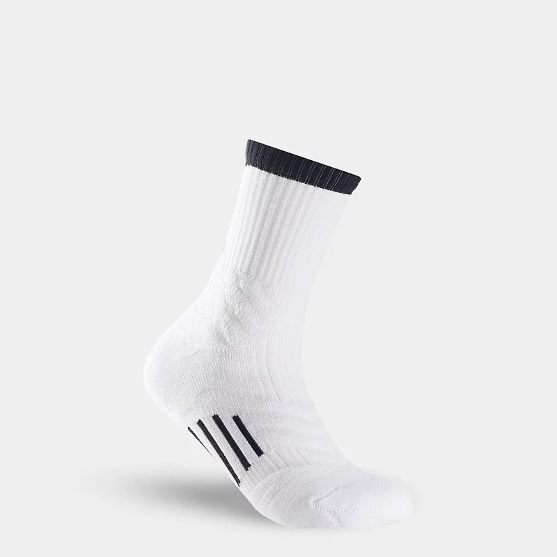 會呼吸的籃球襪 快如閃電 穩定包覆 籃球癡人必備 【白】 - 襪子 - 其他人造纖維 白色