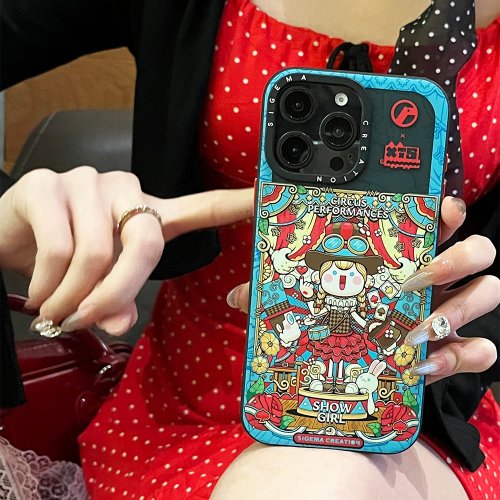 Sigema Creation iPhone Cases 【隱藏式磁吸】狂奔的包子插畫鋁合金按鍵全磨砂防摔防刮iPhone16
