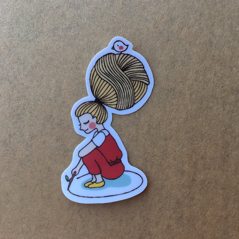 Hive Girl Series Small Waterproof Sticker SS0048 - สติกเกอร์ - วัสดุกันนำ้ สีแดง