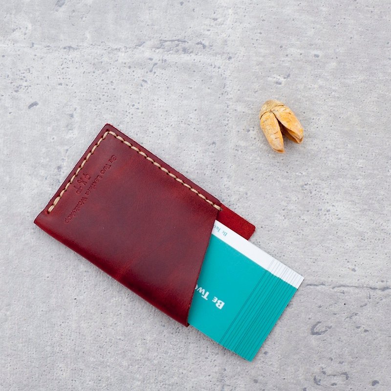 Leather business card holder pocket leather case card wallet lover gift carry wallet leather - ที่เก็บนามบัตร - หนังแท้ หลากหลายสี