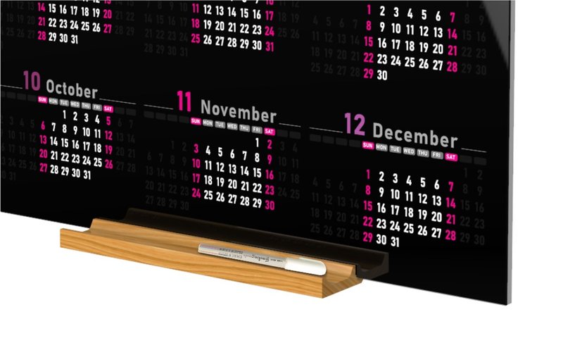 O'day Perpetual Wall Calendar Special Stationery Box | Annual Calendar - Pencil Cases - Wood 