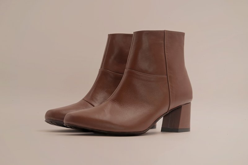 Ańika Boots 中踝靴 (Caramel) 焦糖棕 | WL - 女短靴/中筒靴 - 真皮 咖啡色