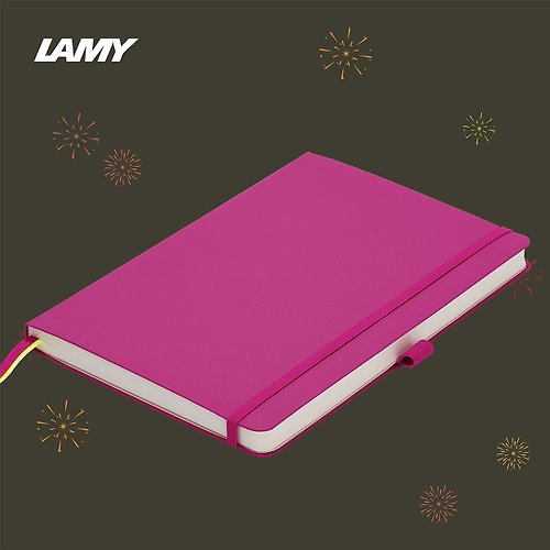 LAMY TAIWAN 官方旗艦館 【客製服務】LAMY 鋼筆用軟式A6筆記本 / notebook 狩獵系列 桃紅