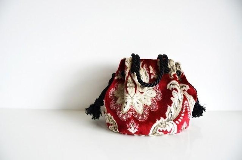 ベニスマリンバッグ　レッド - 手袋/手提袋 - 棉．麻 紅色