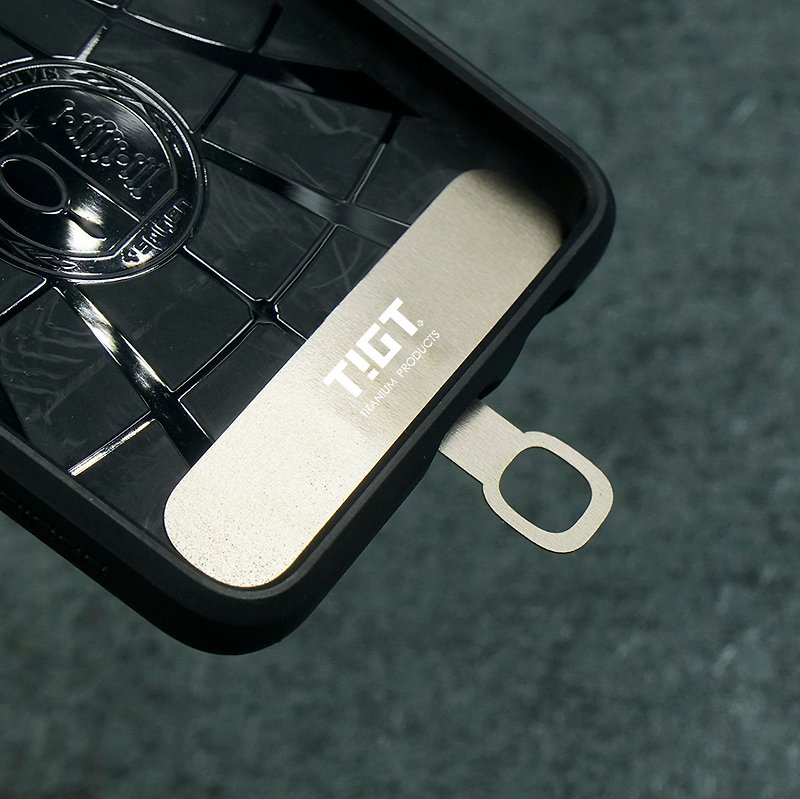 TIGT 鈦金屬手機吊掛片 - 鈦金屬一體成型一片裝 (不含背帶腕帶) - 手機配件 - 其他金屬 銀色