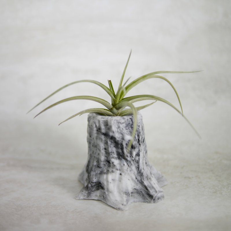 Mable。『tree trunk』Pen container/ Plant pot - Magnets - Stone Gray