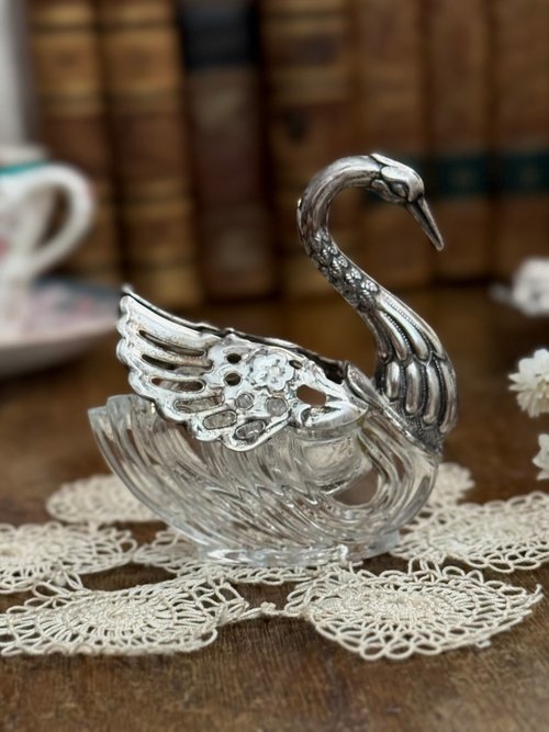 Silver 銀製　白鳥　ヴィンテージ　調味料入れ　小物入れ Silver 銀製 白鳥 ヴィンテージ 調味料入れ 小物入れ Silver