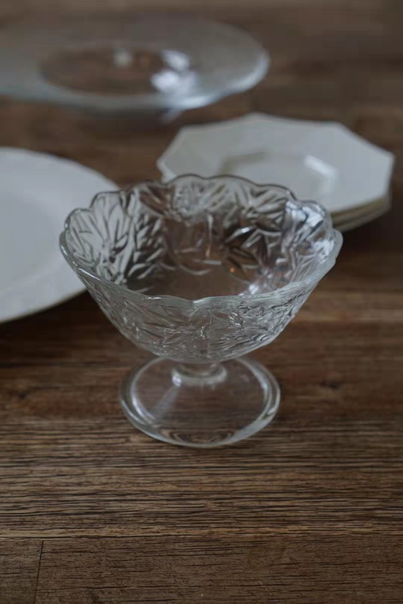 セレクティブ ヴィナージュ テーブルウェア l 地球儀ガラス デザート プリン ボウル - 皿・プレート - 陶器 透明