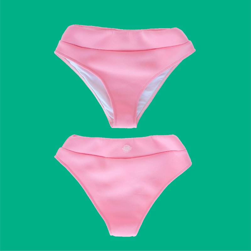 SWIMWEAR - PINK BIKINI HIGH WAIST - 其他 - 其他材質 粉紅色