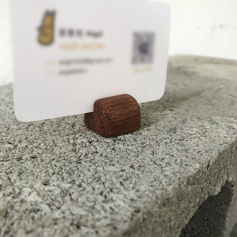 名刺ログ小席 - カードスタンド - 木製 ブラウン