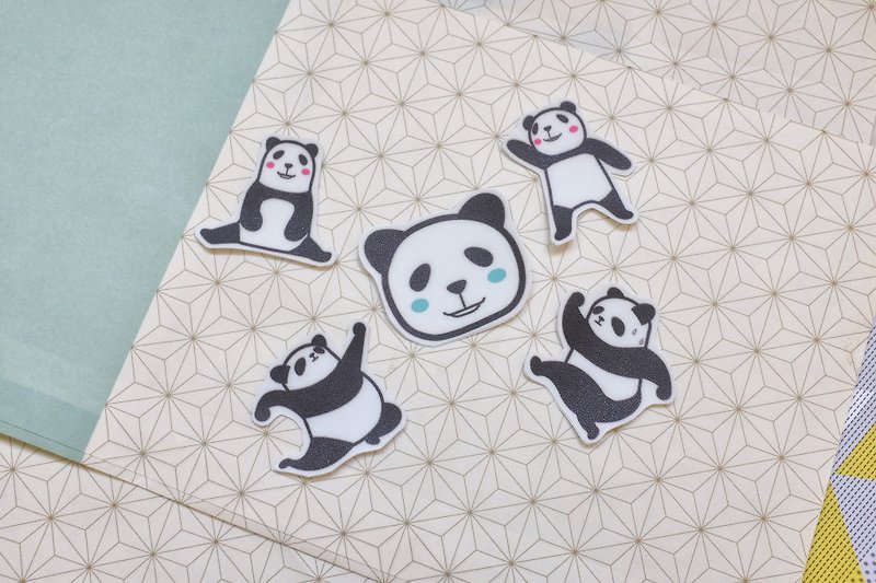 | 防水貼紙 | 熊貓人 - 貼紙 - 紙 黑色