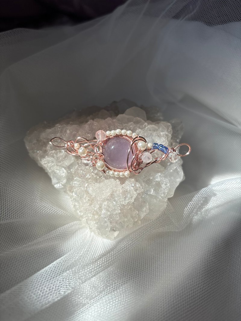 珍飾 - 紫玉髓古典風格吊墜 - 項鍊 - 水晶 