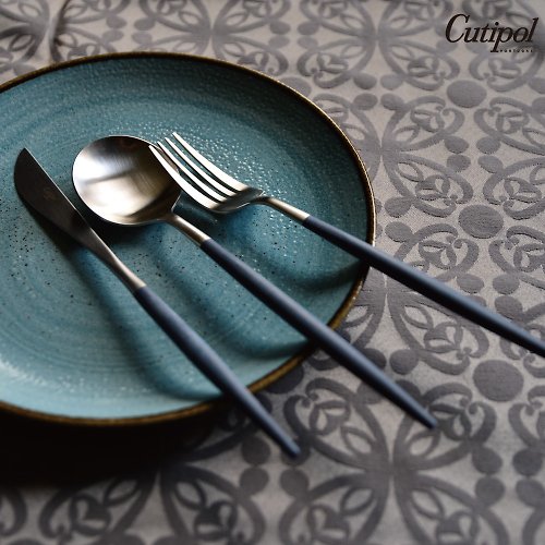 Cutipol 葡萄牙Cutipol 優惠套組Churchill 鈷藍餐盤+GOA藍柄餐具