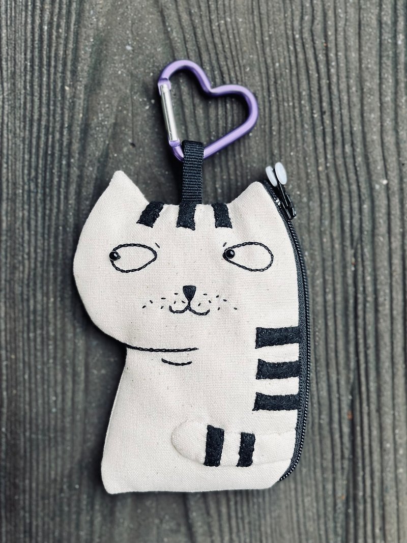 Meow Meow Ticket Card Holder - ที่ใส่บัตรคล้องคอ - ผ้าฝ้าย/ผ้าลินิน 