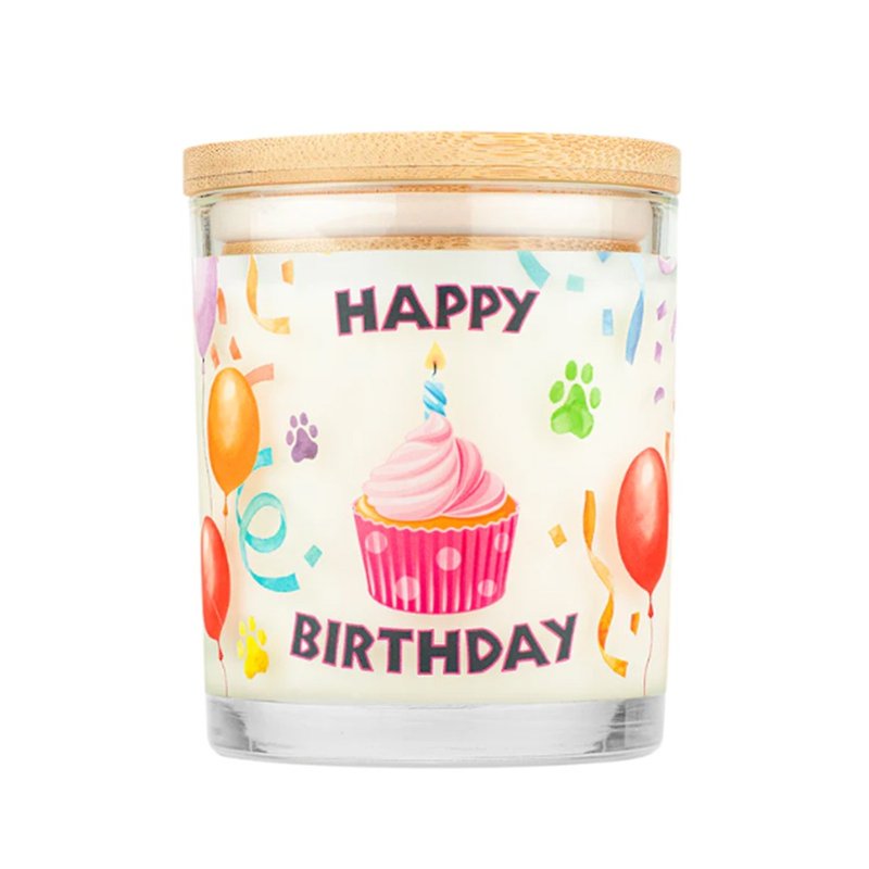 American PET HOUSE Indoor Deodorizing Pet Fragrance Candle-Happy Birthday - เทียน/เชิงเทียน - ขี้ผึ้ง สีเหลือง