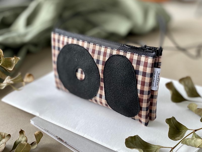 3 storage patchwork / mini wallet - Wallets - Cotton & Hemp Brown
