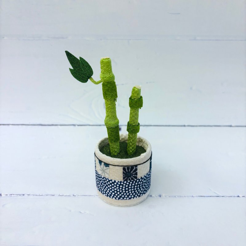日式綠植栽-長壽竹 健康來 (布材質) - 花藝/盆栽/植栽 - 其他人造纖維 