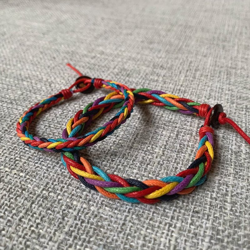 Braided surf bracelet and anklet-color red model SFG_CLUB - สร้อยข้อมือ - ผ้าฝ้าย/ผ้าลินิน สีดำ