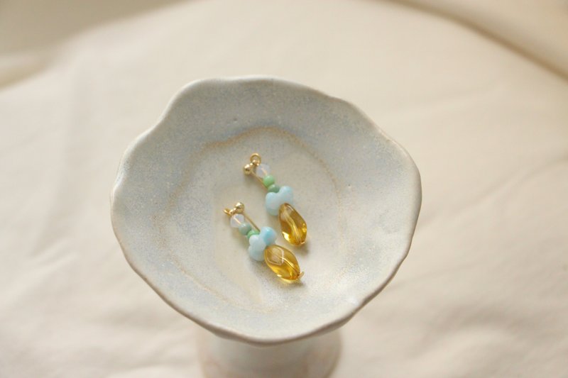 ROAM Sacred Fresco Fresco Earrings Glass - Earrings & Clip-ons - Colored Glass 