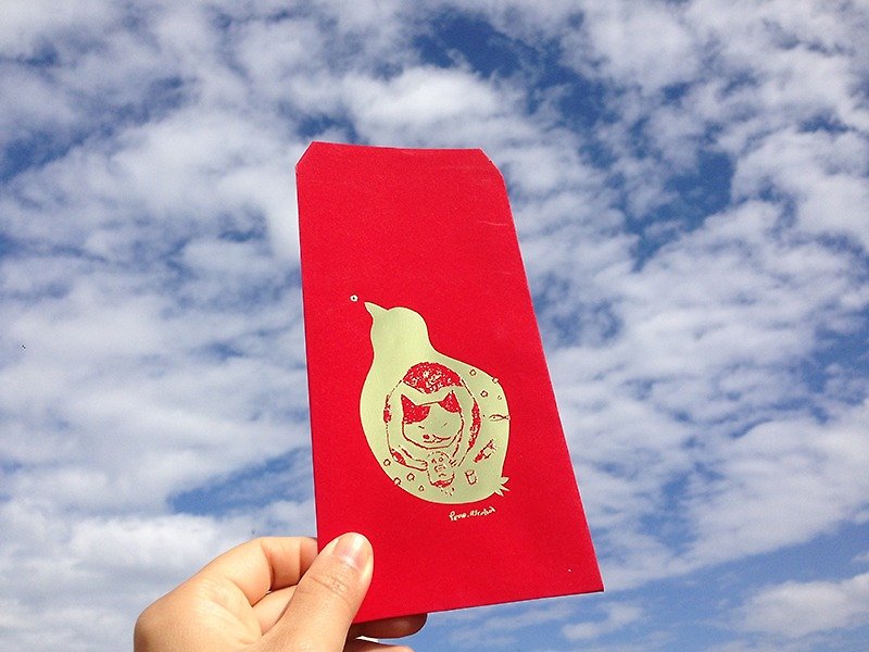 贺贺_烫金红袋袋（5入） - ご祝儀袋・ポチ袋 - 紙 レッド