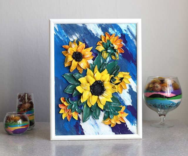 3d sunflower painting