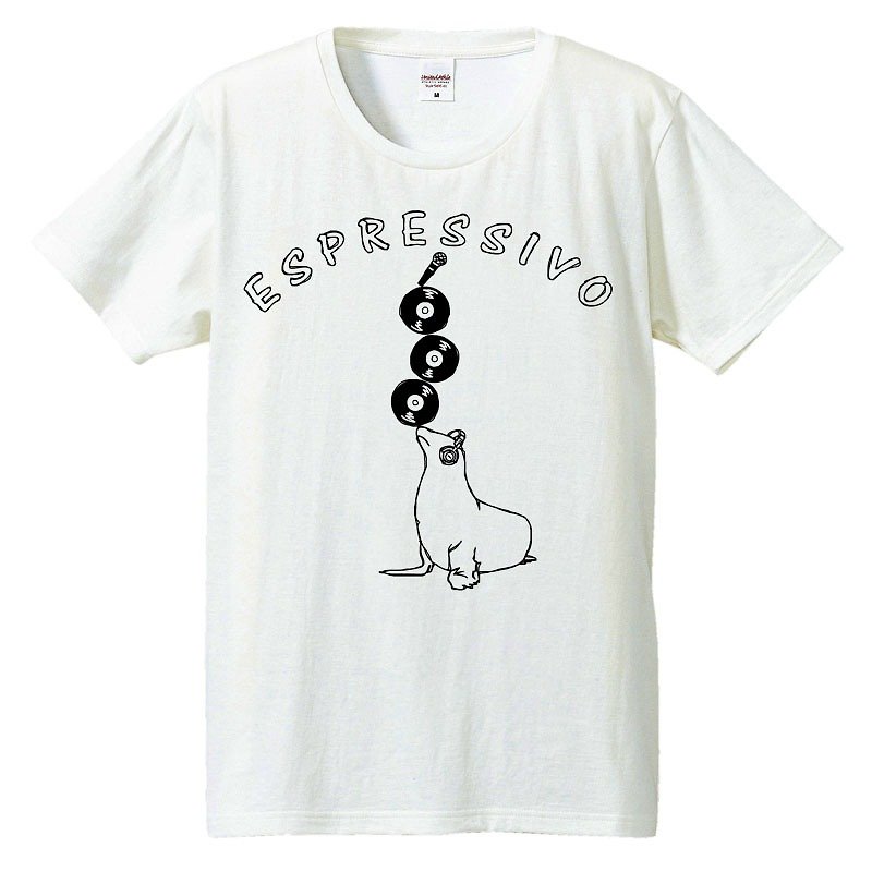 T-shirt / espressivo - เสื้อยืดผู้ชาย - ผ้าฝ้าย/ผ้าลินิน ขาว